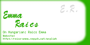 emma raics business card